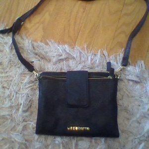 Black leather Liz Claiborne purse